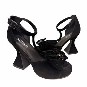 Killstar Black Skull Bow Heels
